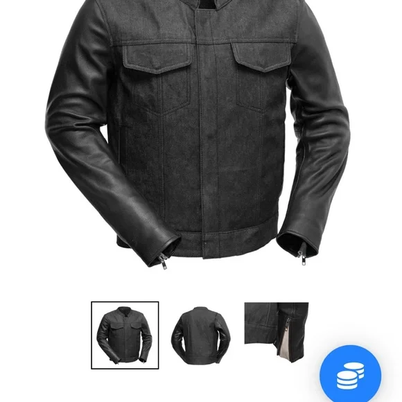 First manufacturing company leather and canvass heavy duty riding jacket - Picture 8 of 8